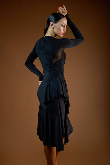 Asymmetric Ruffles Short Skirt