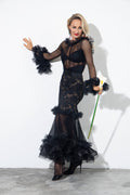 Lace and Ruffles Long Skirt