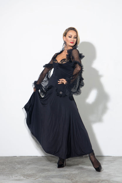 Lace and Ruffles Long Sleeves Top