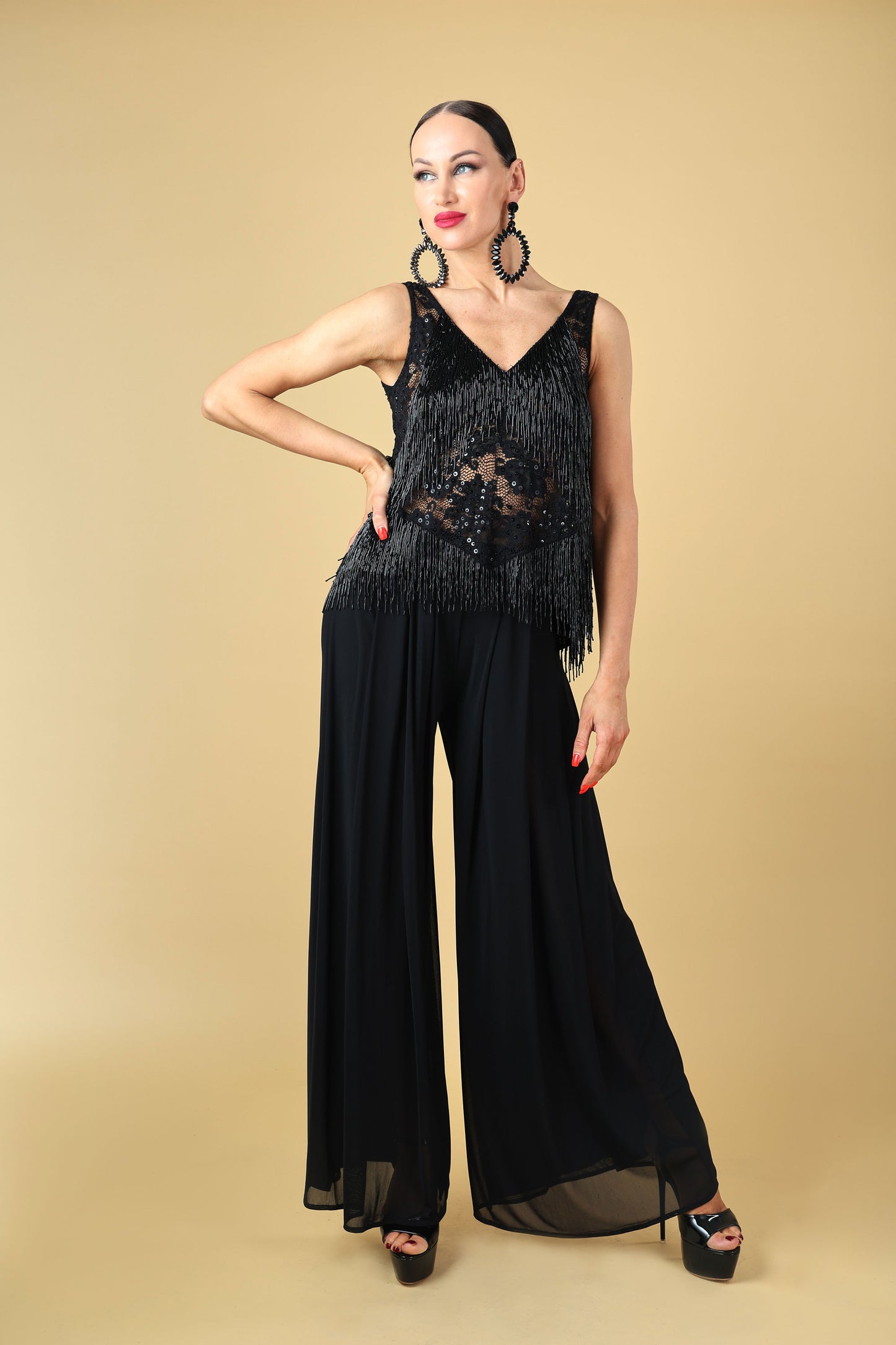 Beaded Fringe Sleeveless Top