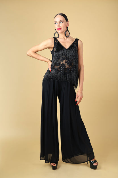 Beaded Fringe Sleeveless Top