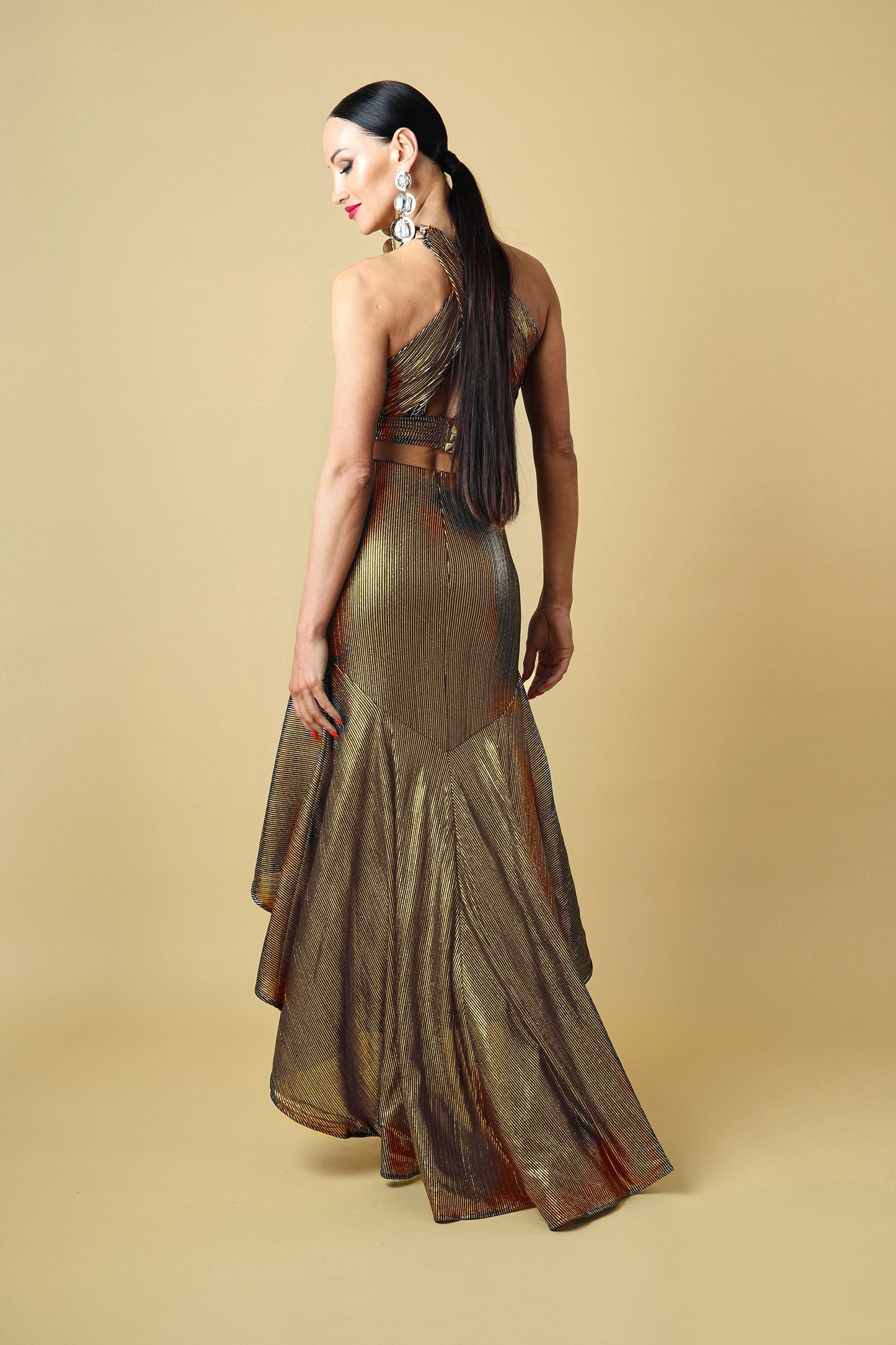 High Waist Ruffles Long Skirt