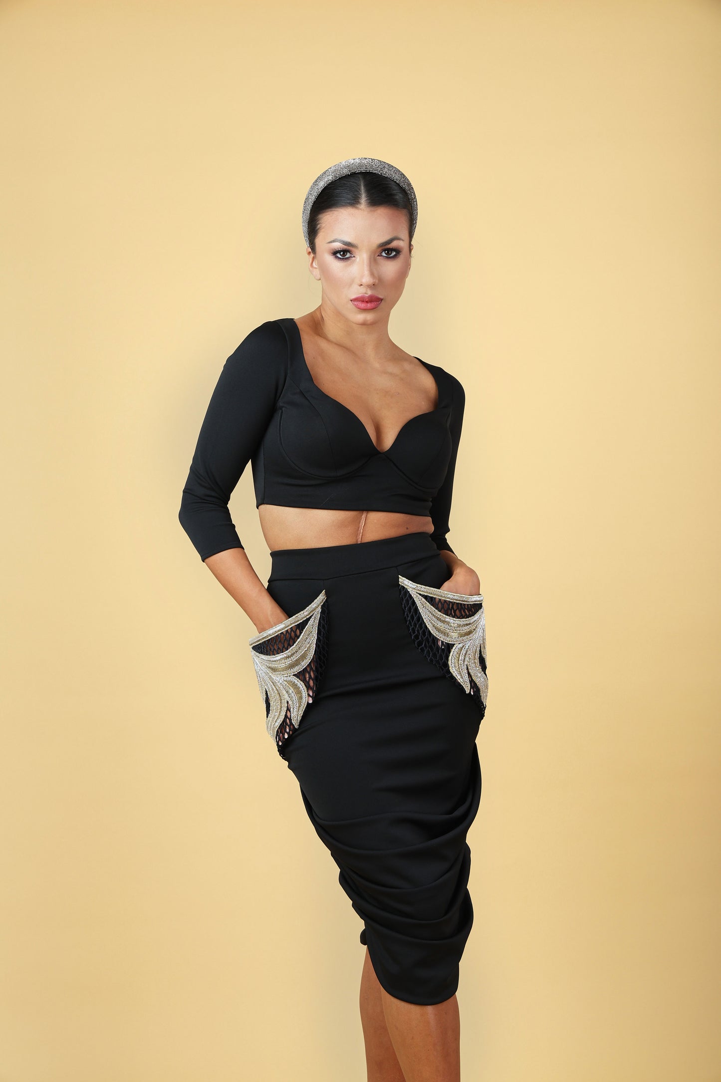 Long Sleeves Crop Top