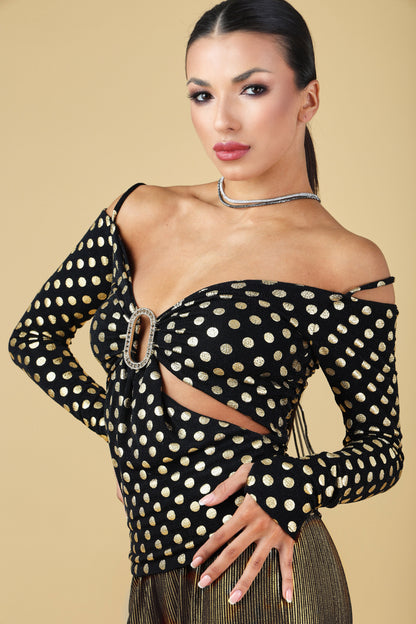 Off-Shoulder Buckle Top