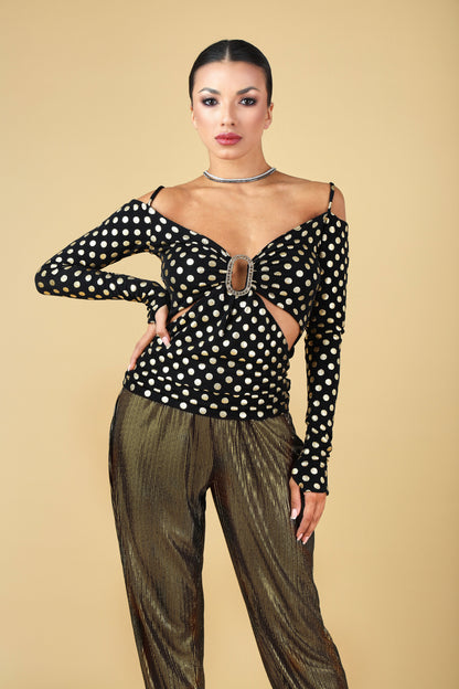 Off-Shoulder Buckle Top