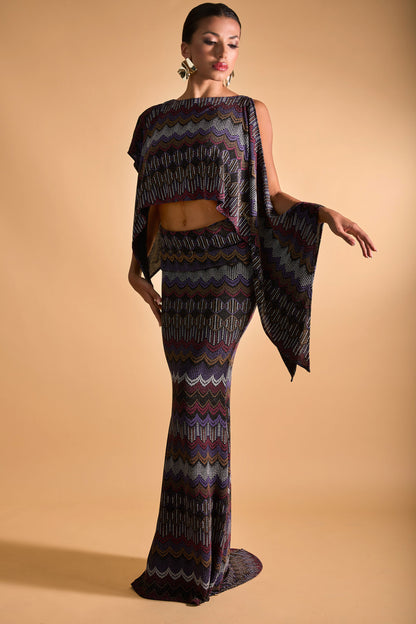 Asymmetric Boat Neck Top