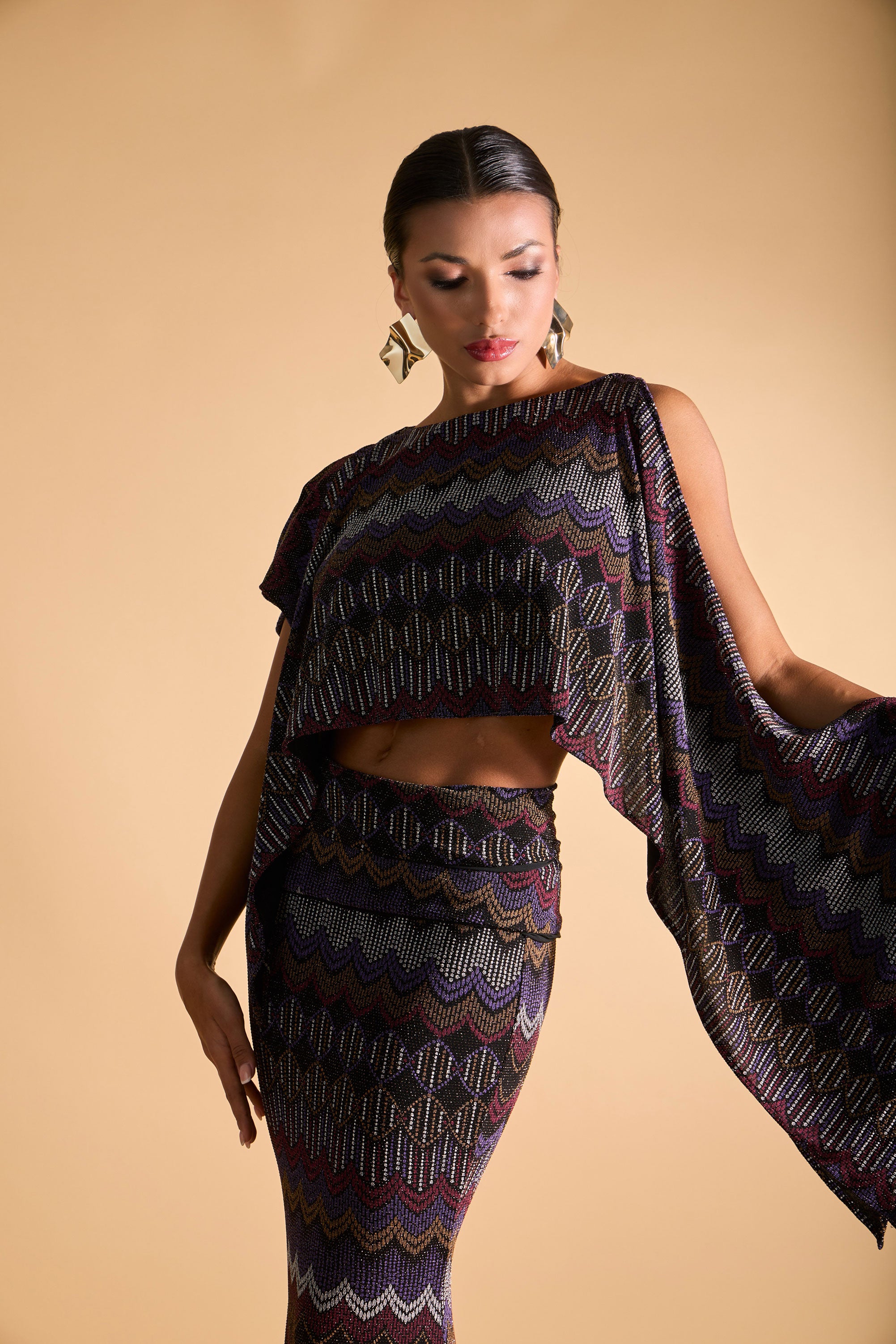 Asymmetric Boat Neck Top