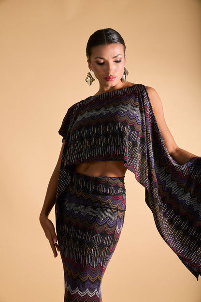 Asymmetric Boat Neck Top