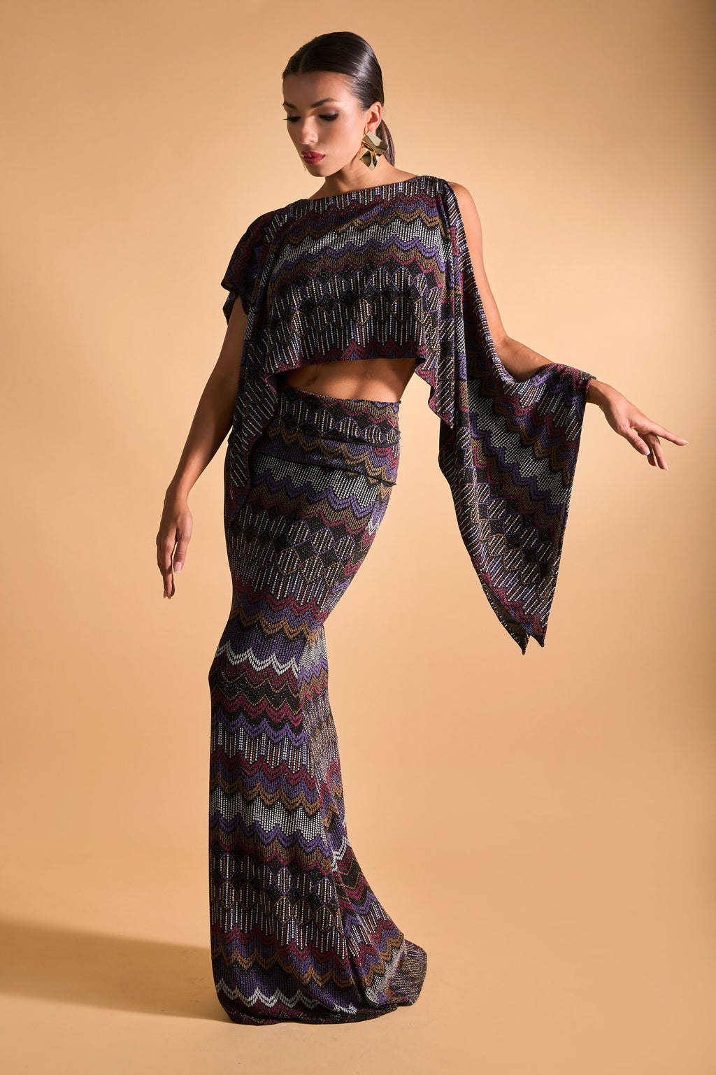 Asymmetric Boat Neck Top