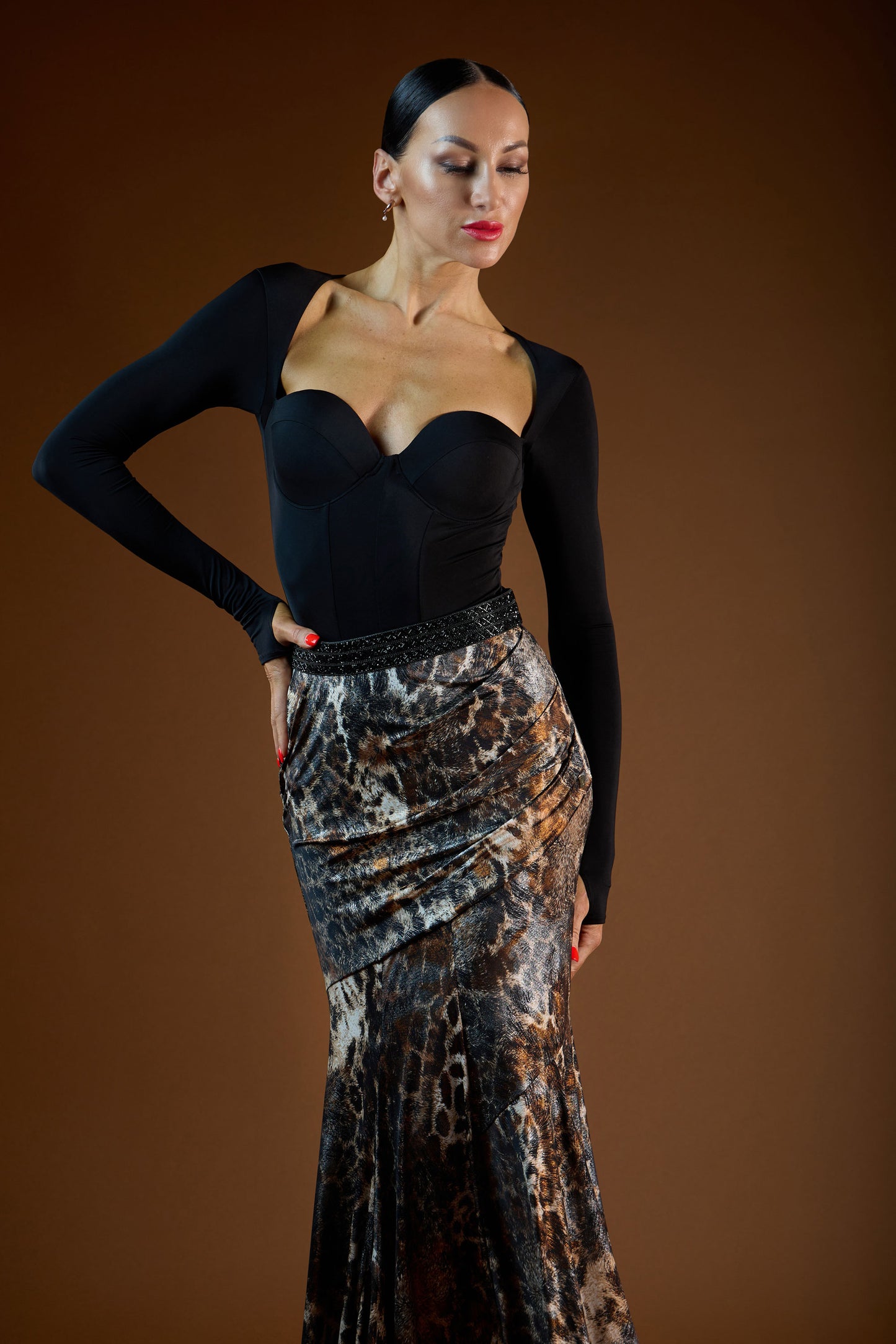 Open Chest Long Sleeve Bodysuit