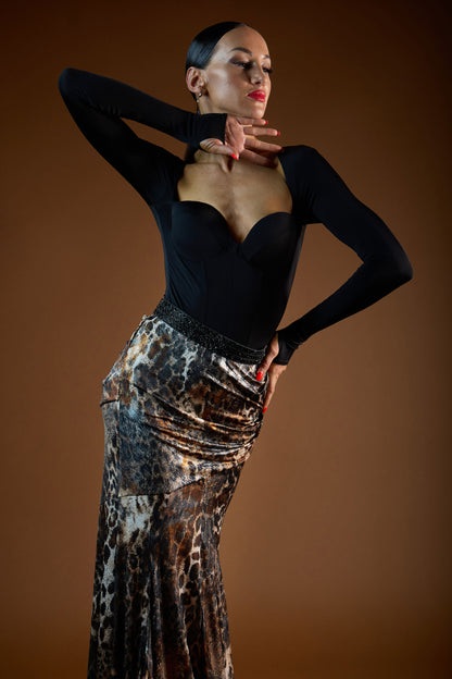 Open Chest Long Sleeve Bodysuit