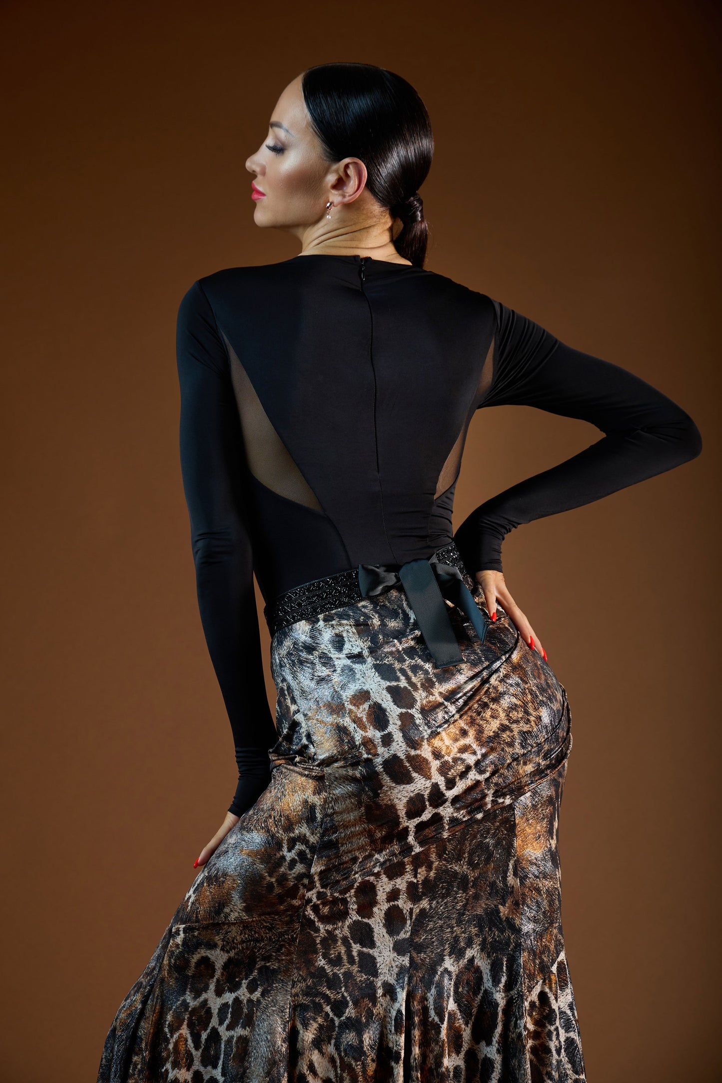 Open Chest Long Sleeve Bodysuit