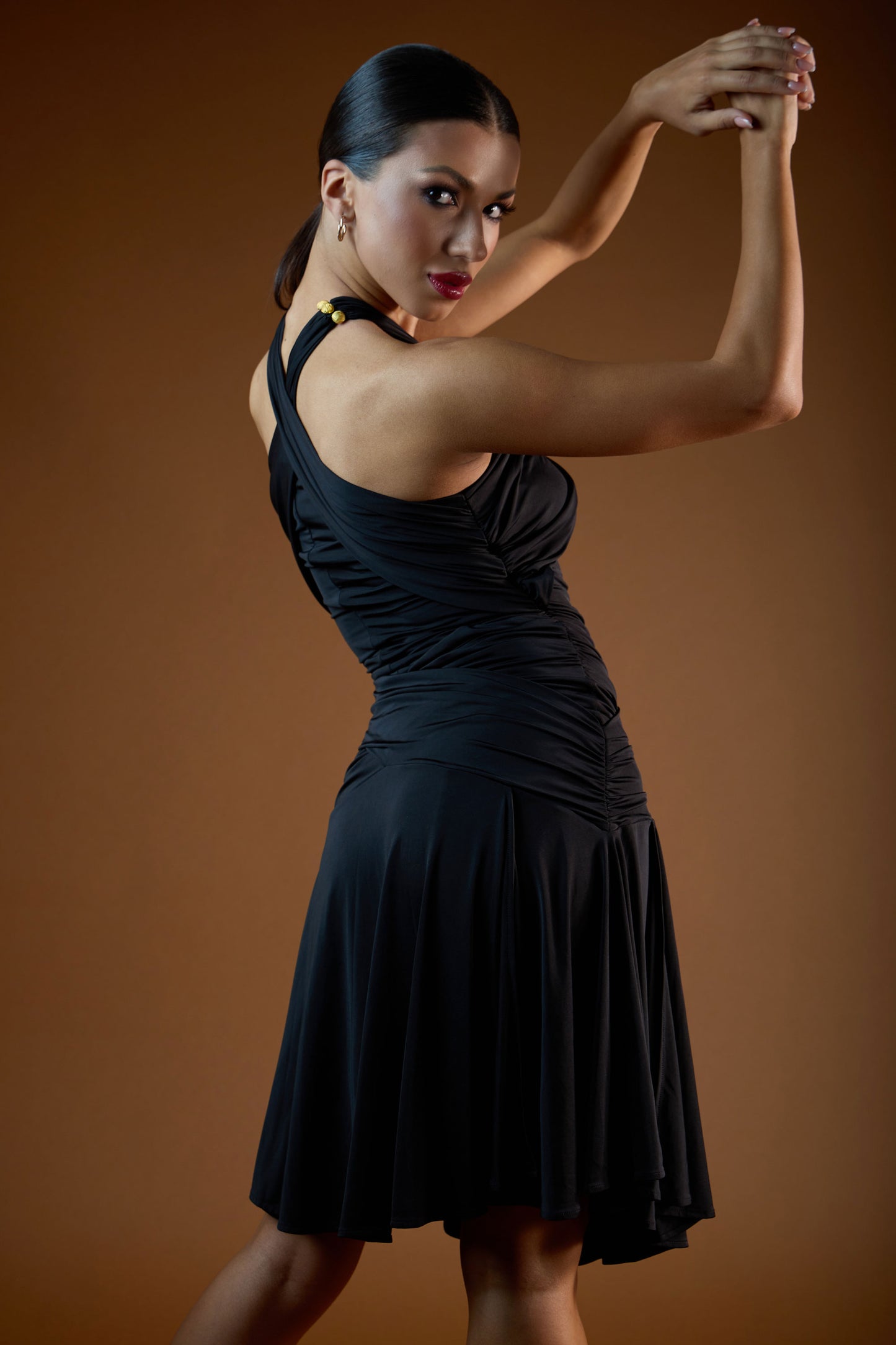 Ruched Neckline Short Dress