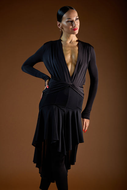 Sweep Train See-Through Short Skirt