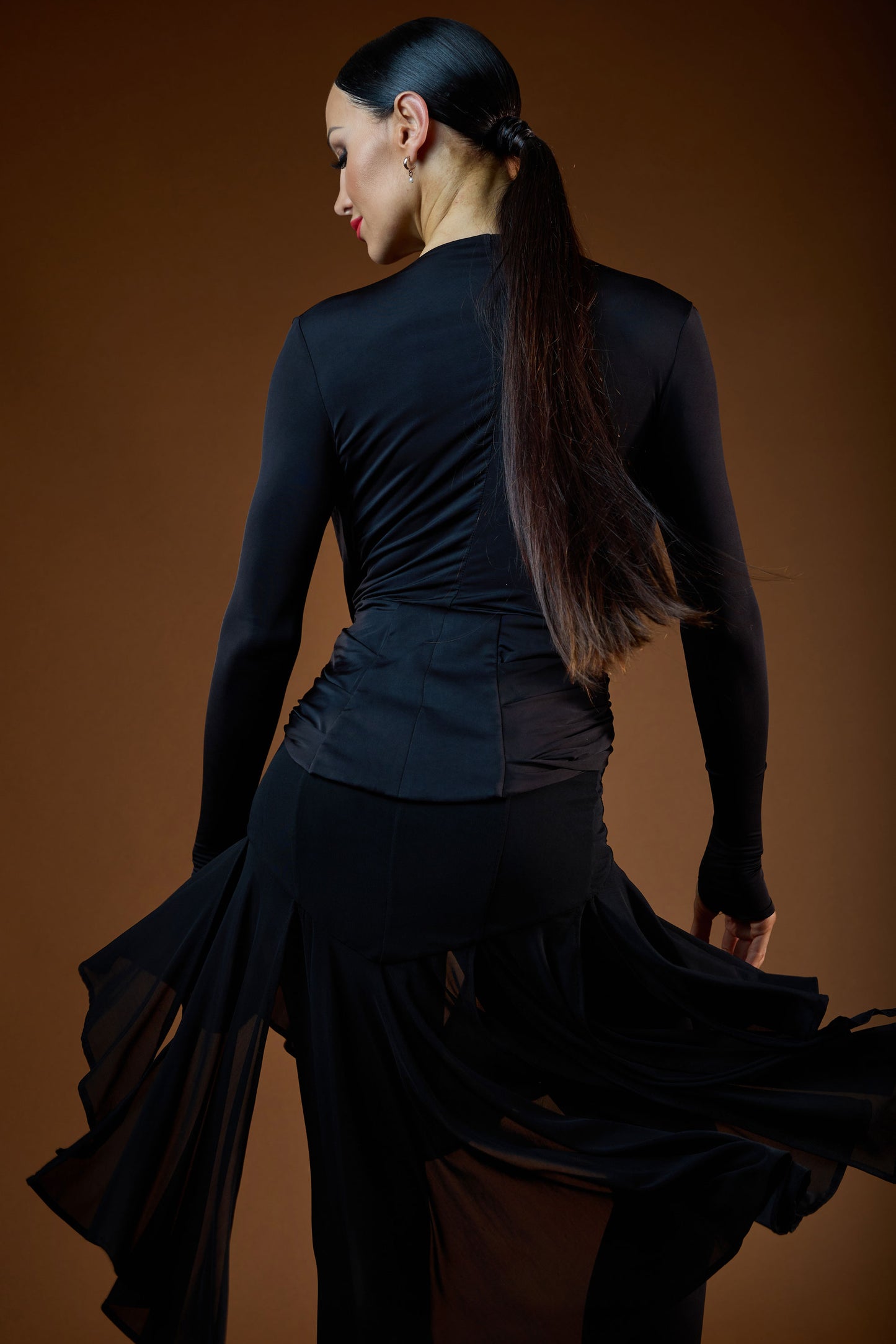 Sweep Train See-Through Short Skirt