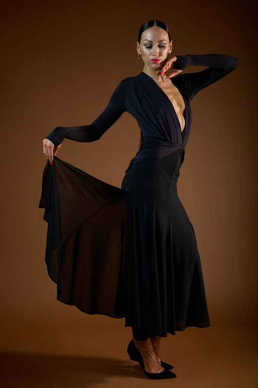 See-Through Long Skirt with two slits