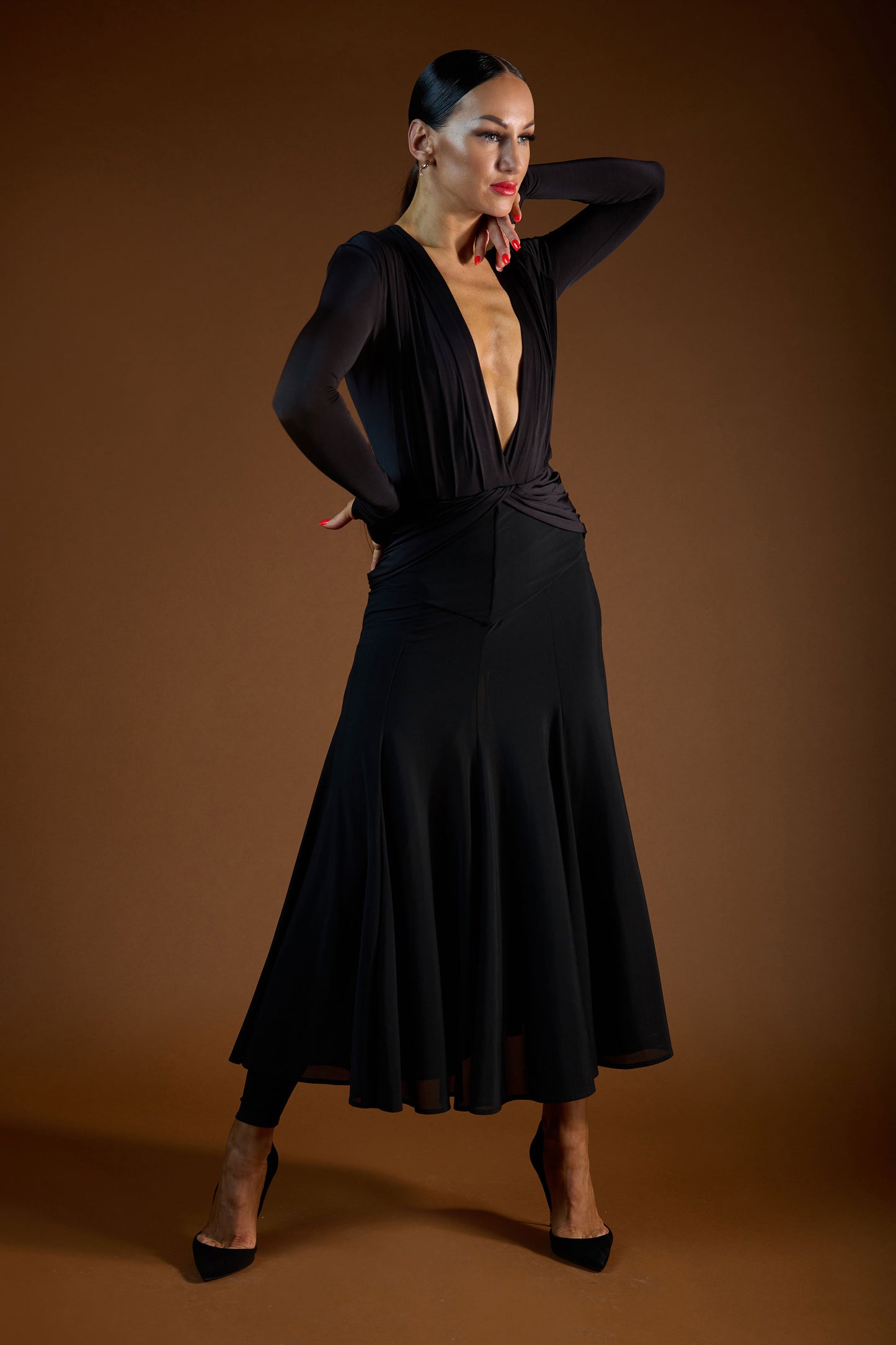 See-Through Long Skirt with two slits