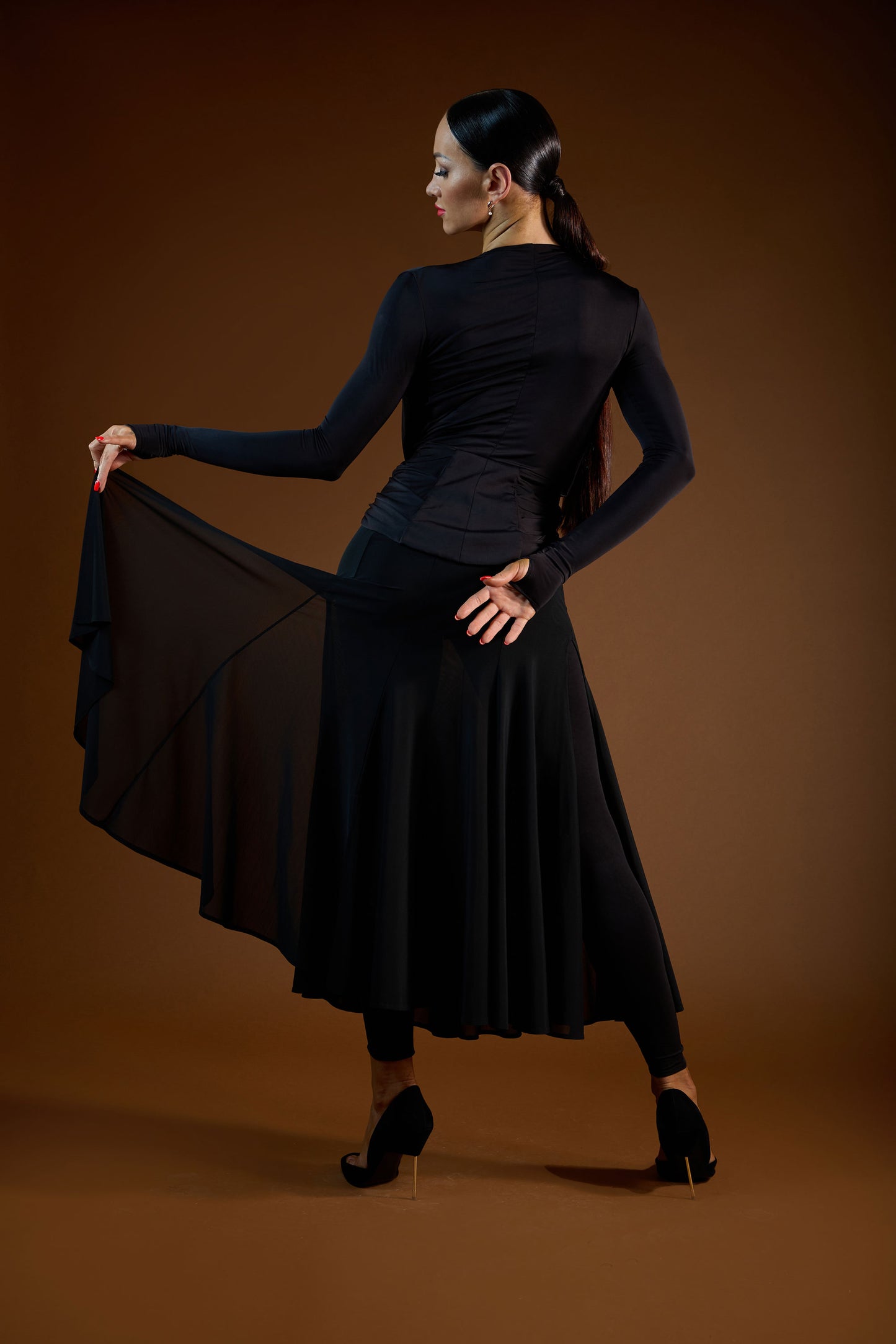 See-Through Long Skirt with two slits