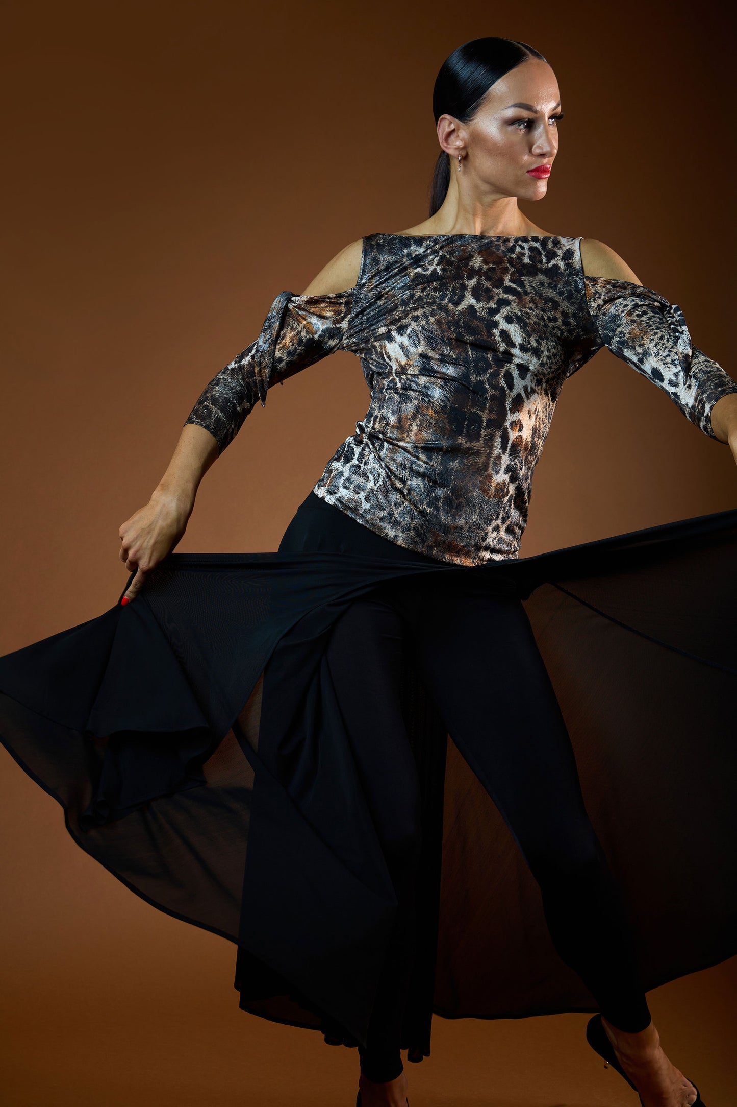 See-Through Long Skirt with slit