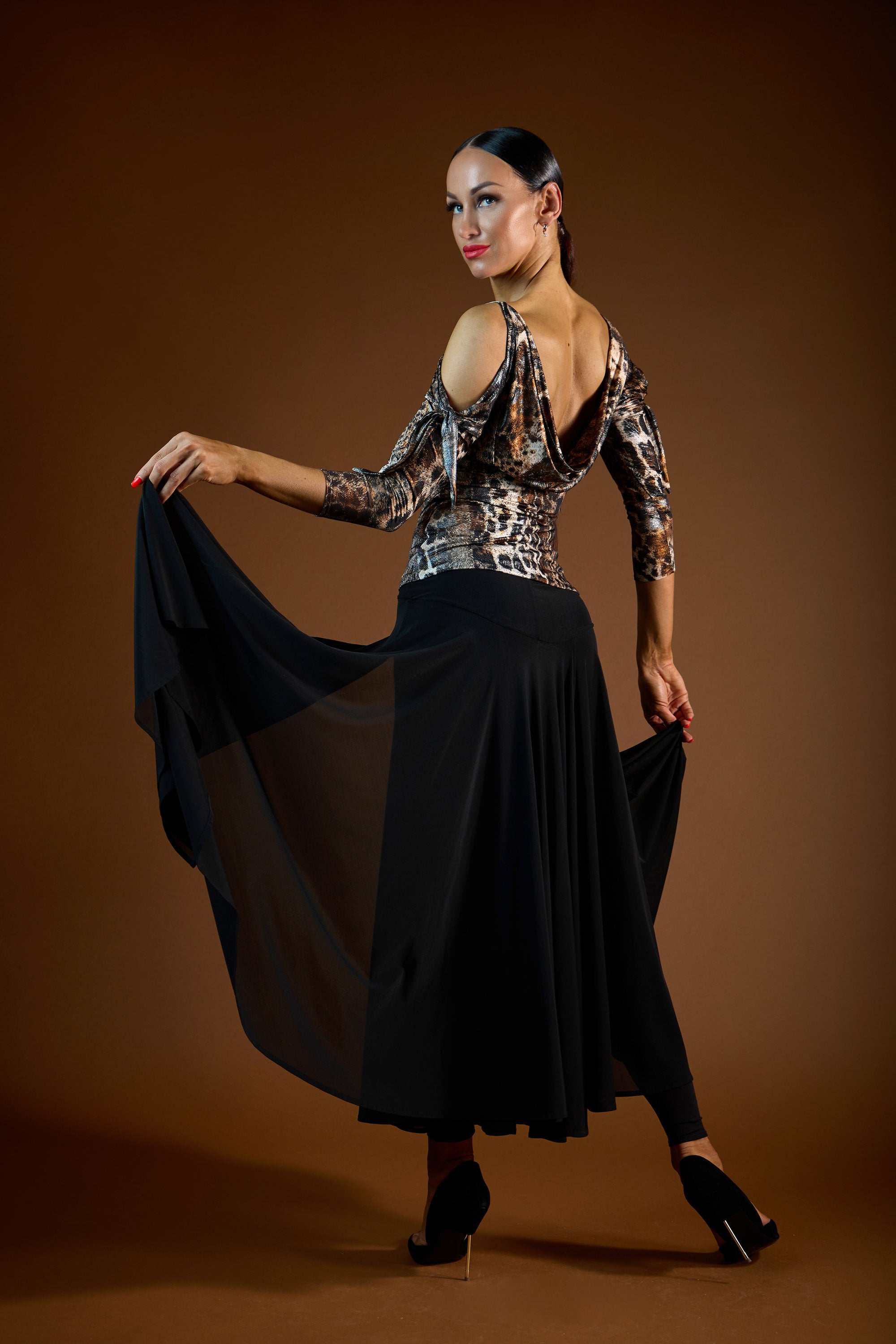 See-Through Long Skirt with slit