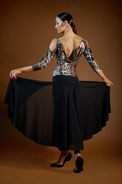 See-Through Long Skirt with slit