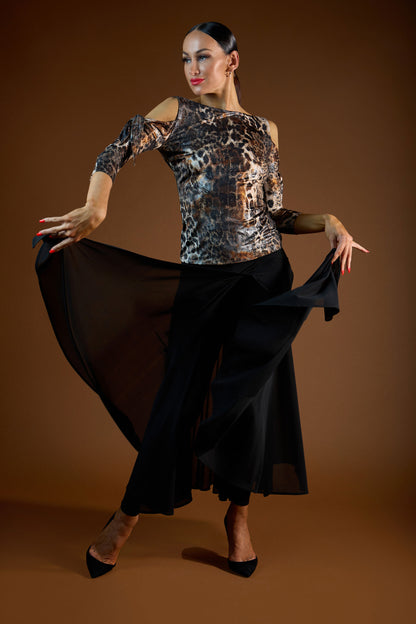 See-Through Long Skirt with slit