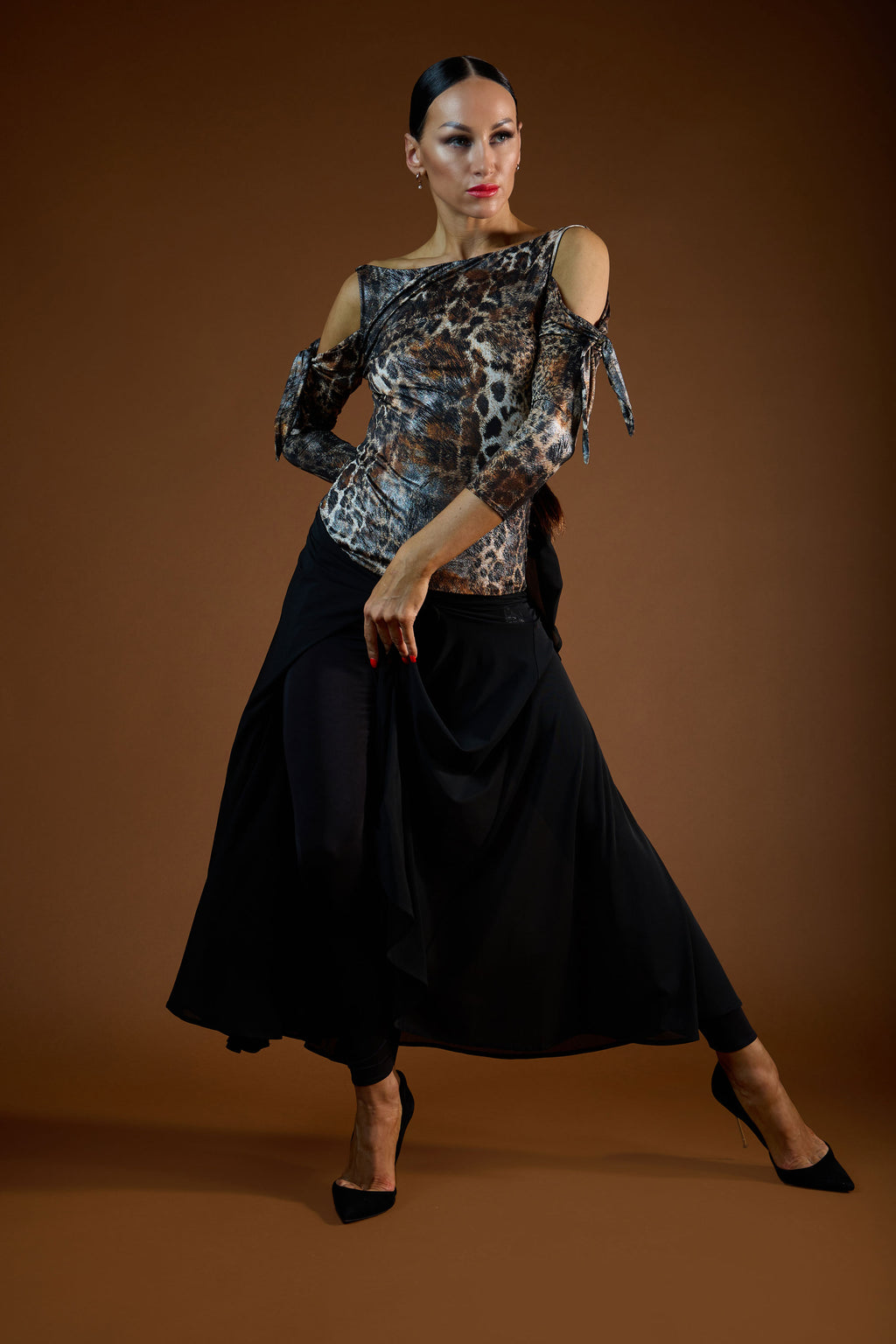 See-Through Long Skirt with slit
