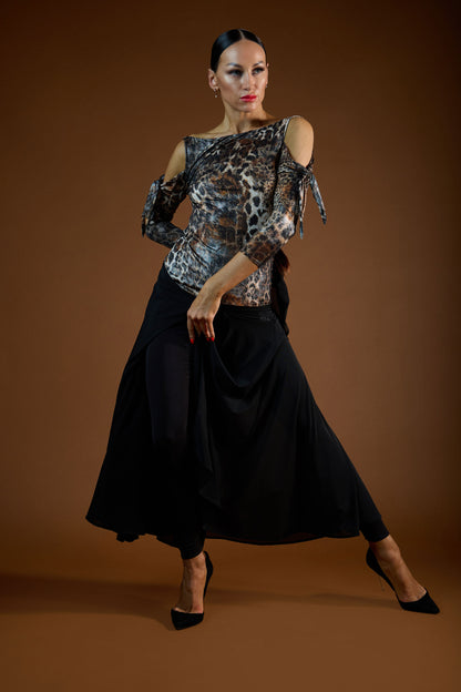 See-Through Long Skirt with slit