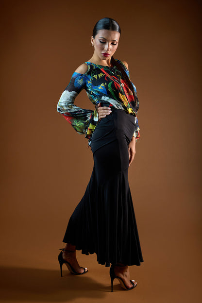 Cut-Out Long Sleeves Top