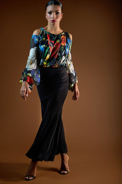 Cut-Out Long Sleeves Top