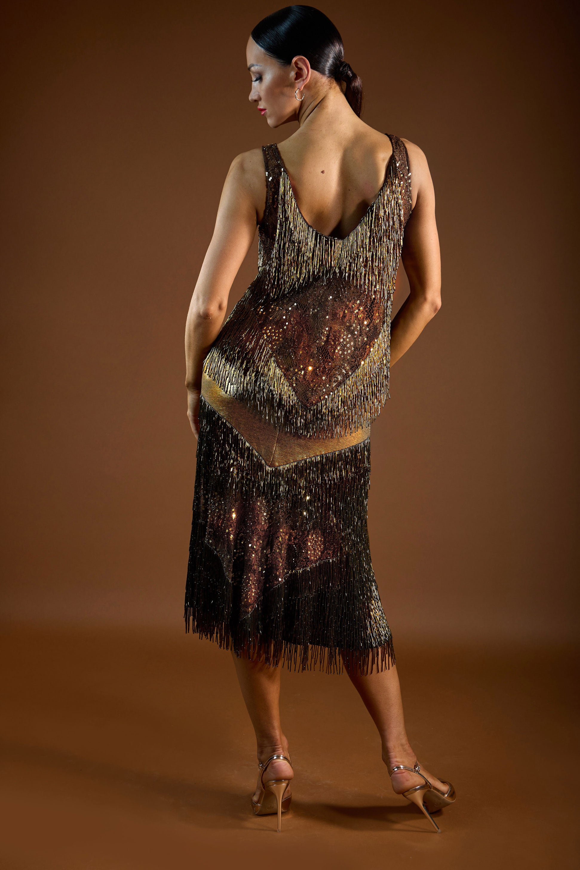 Beaded Fringe Short Skirt
