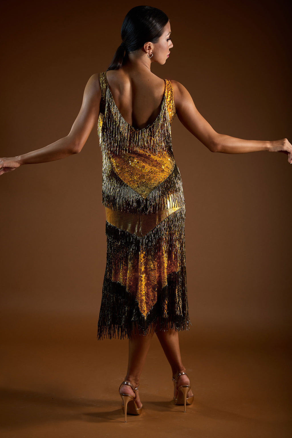 Beaded Fringe Short Skirt