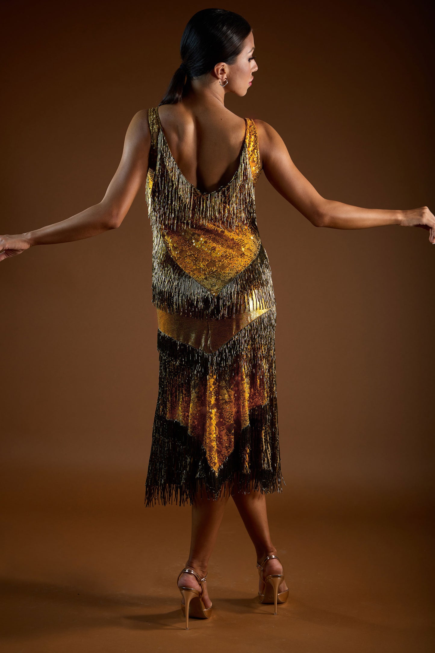 Beaded Fringe Short Skirt