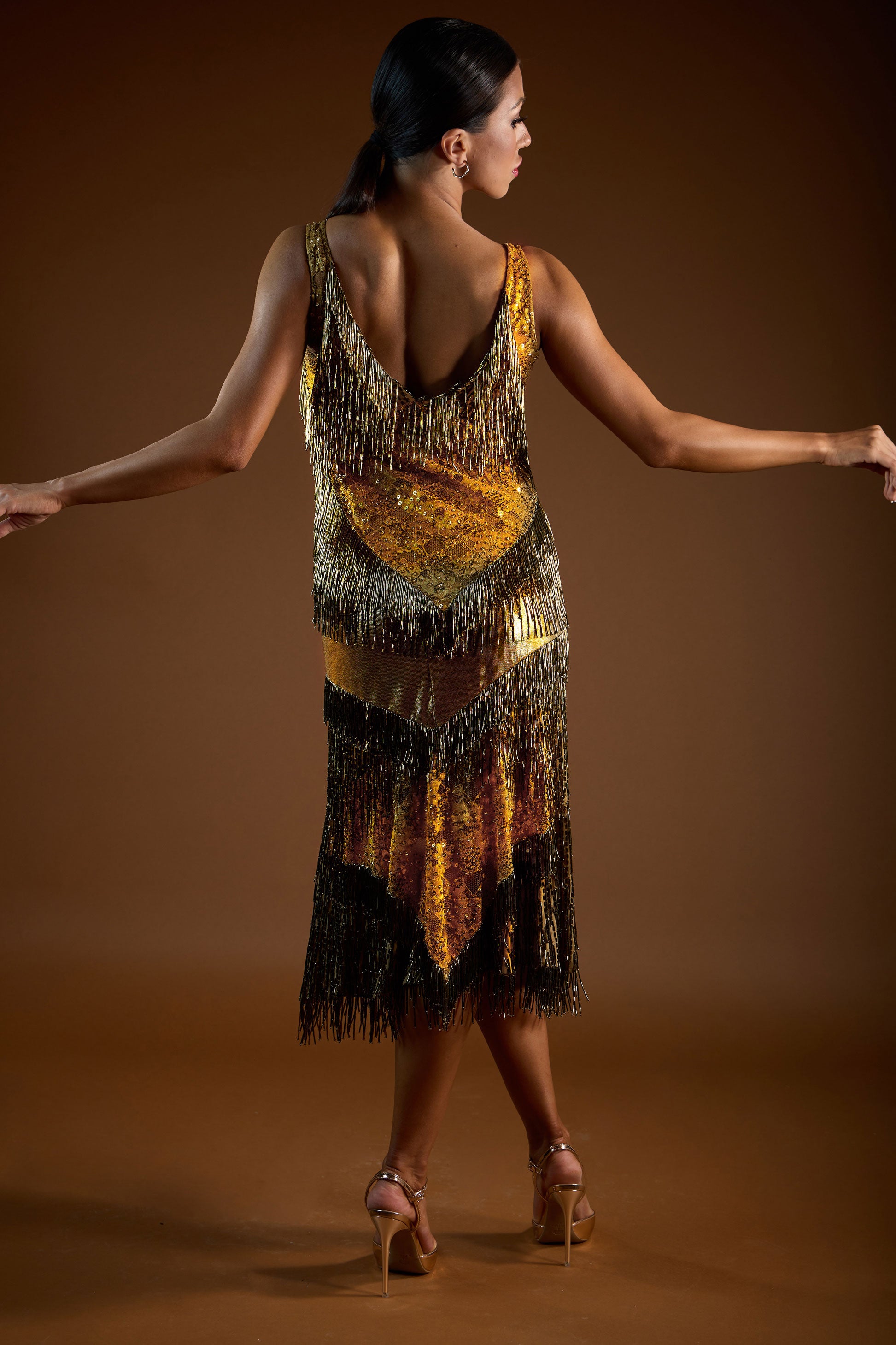 Beaded Fringe Short Skirt
