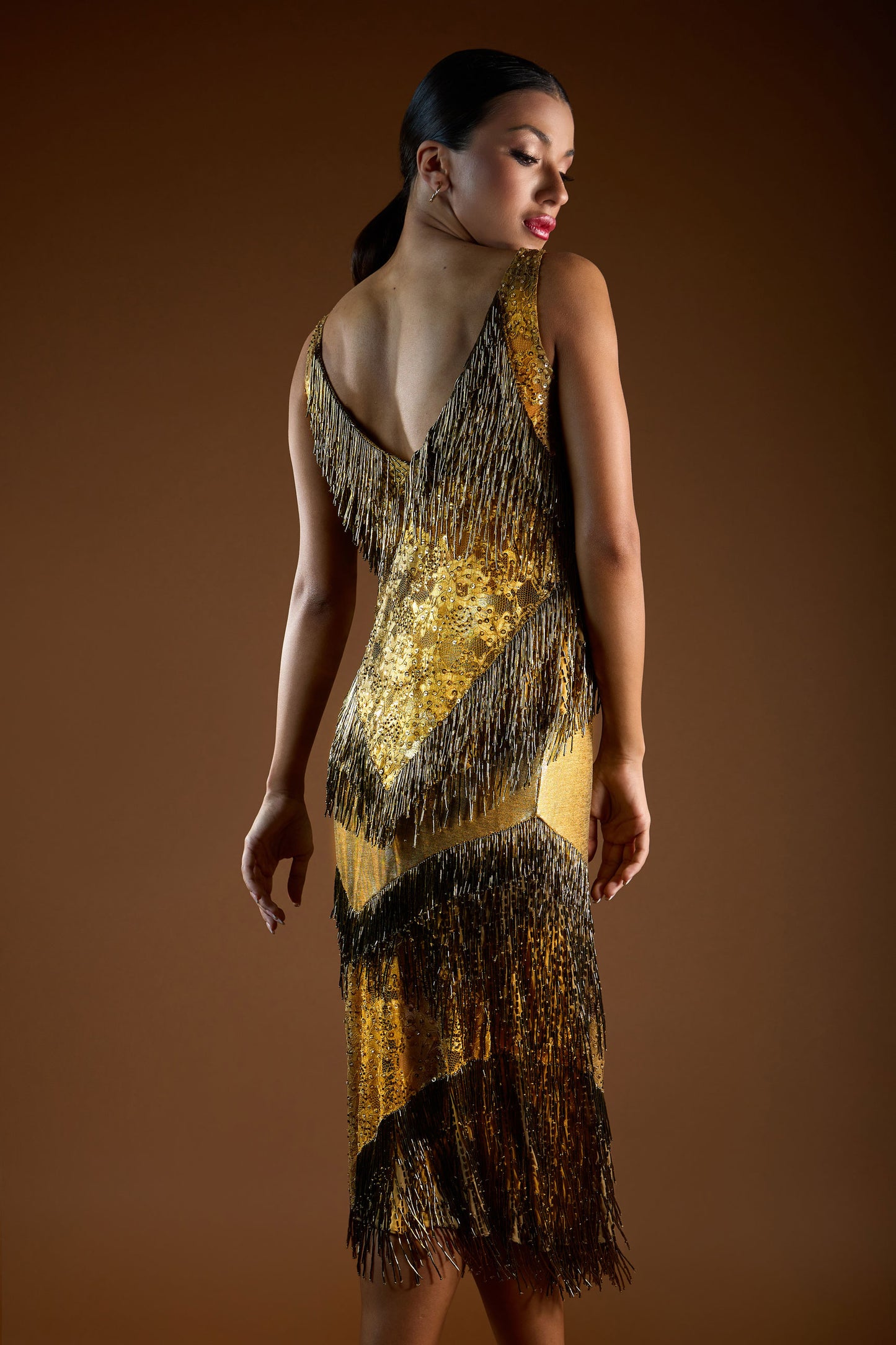 Beaded Fringe Short Skirt