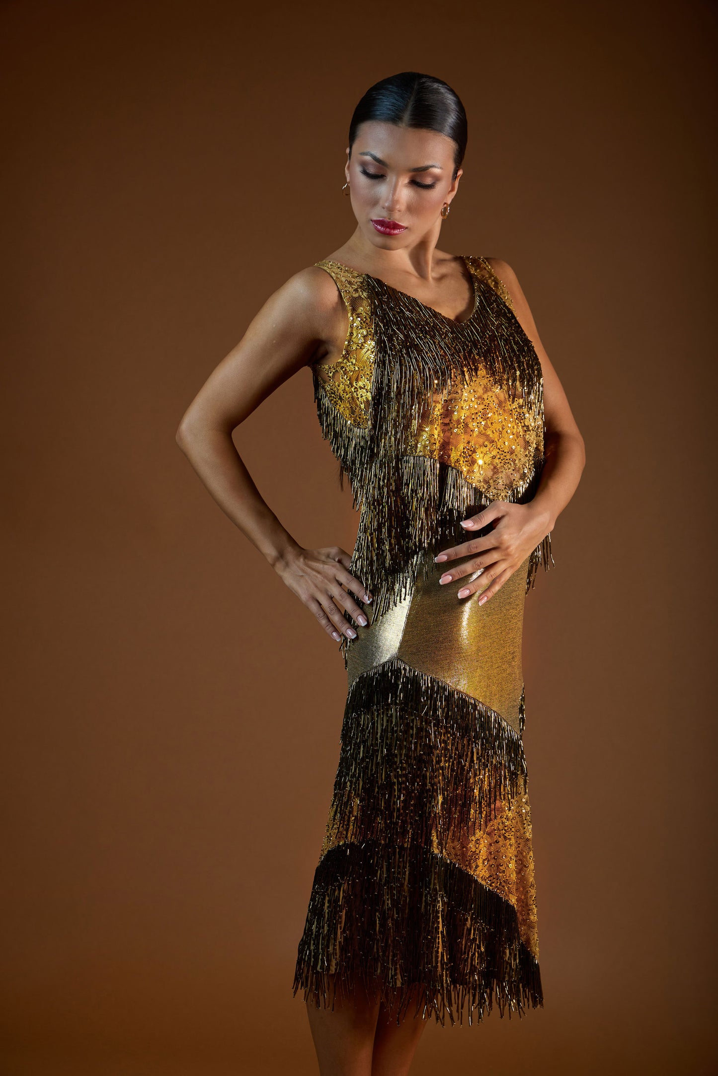 Beaded Fringe Short Skirt