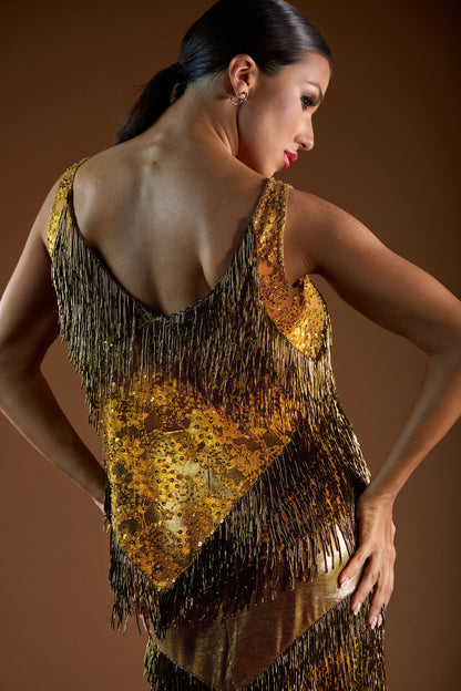 Beaded Fringe Sleeveless Top