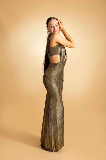 Sleeveless Half Mermaid Evening Dress