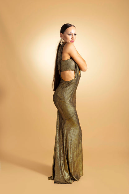 Sleeveless Half Mermaid Evening Dress