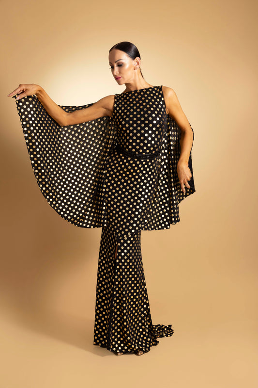 Sleeveless Bat Wing Back Evening Dress