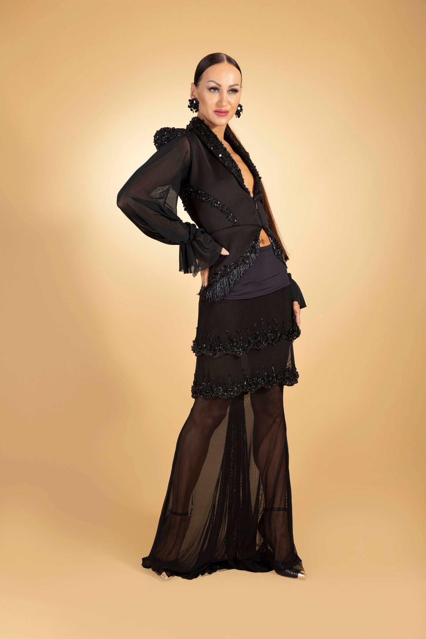 Beaded Long Sleeves Jacket