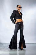 Long Sleeves Short Blazer with Trim