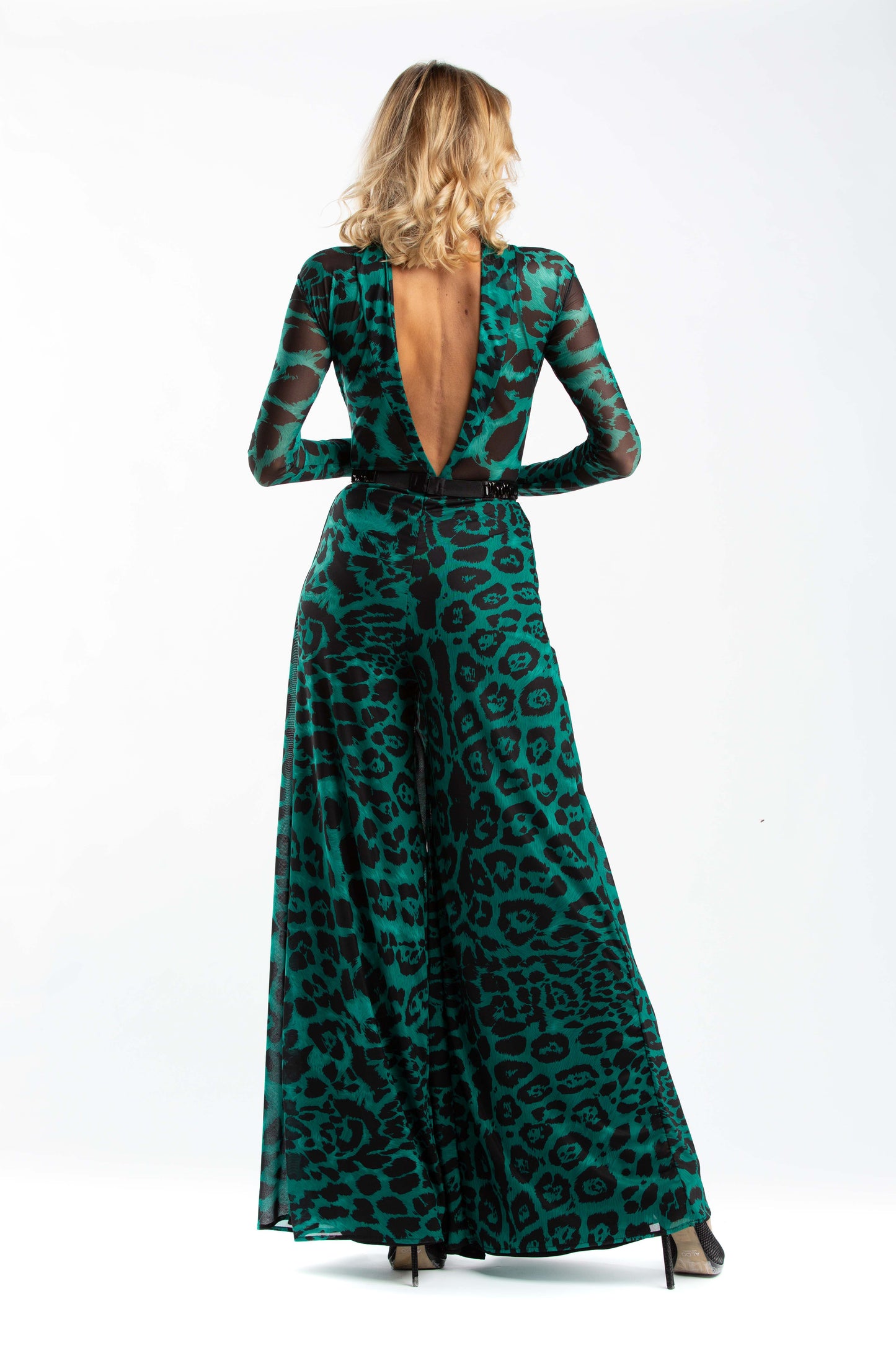 Leo Print Wide Leg Pants