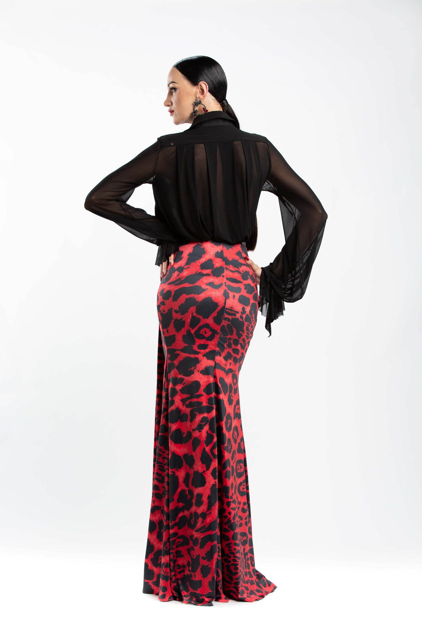 V-neck Bow Long Sleeves Top