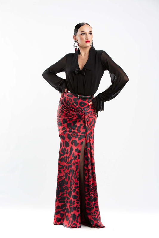 V-neck Bow Long Sleeves Top