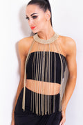 Crystal Fringe Heavy Necklace