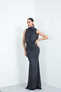 Sleeveless Open Back Moonlight Evening Dress