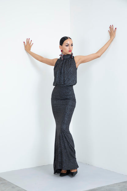 Sleeveless Open Back Moonlight Evening Dress