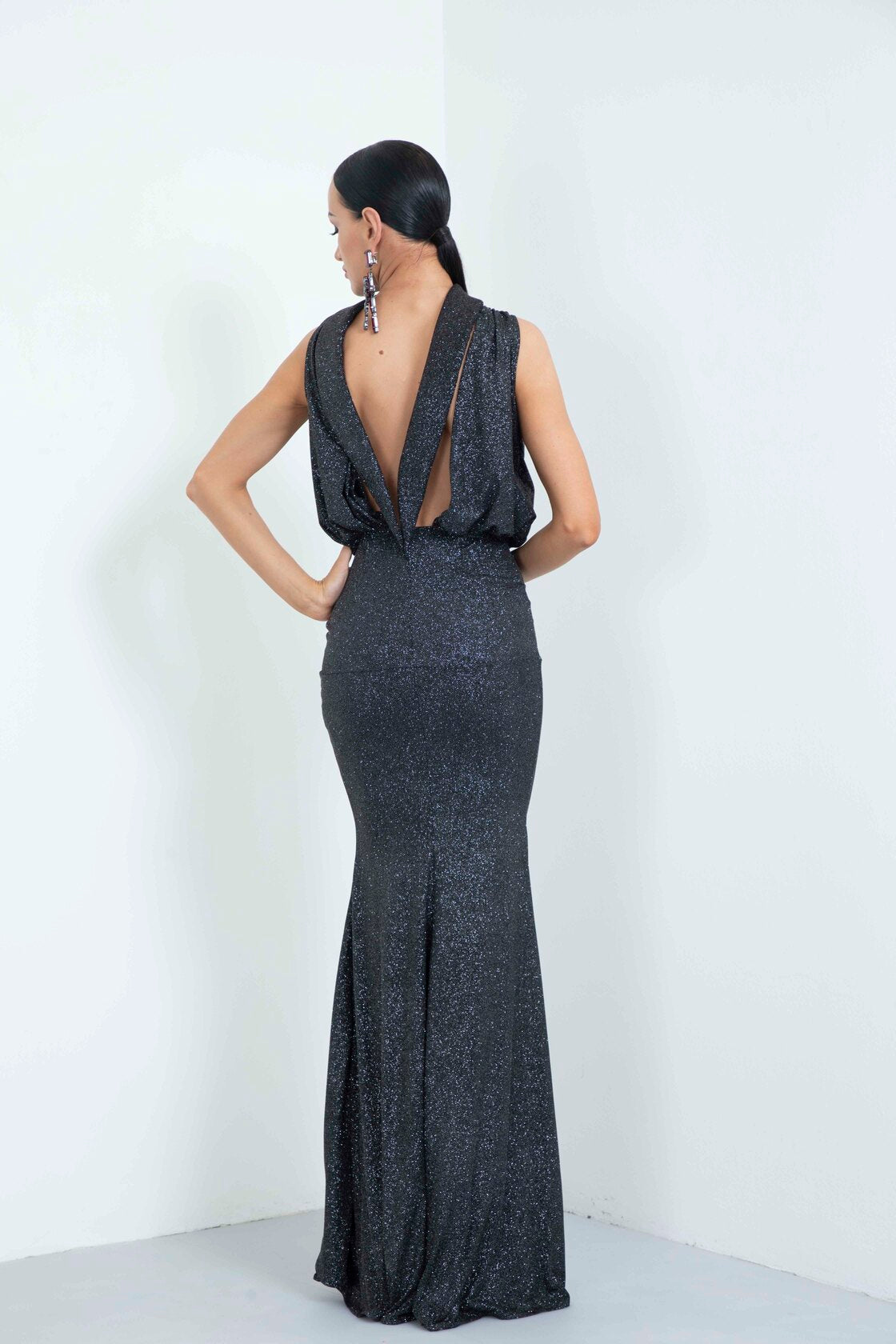 Sleeveless Open Back Moonlight Evening Dress