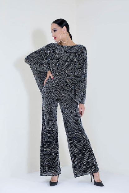 Bat Wing Sleeves Hot Fixed Top